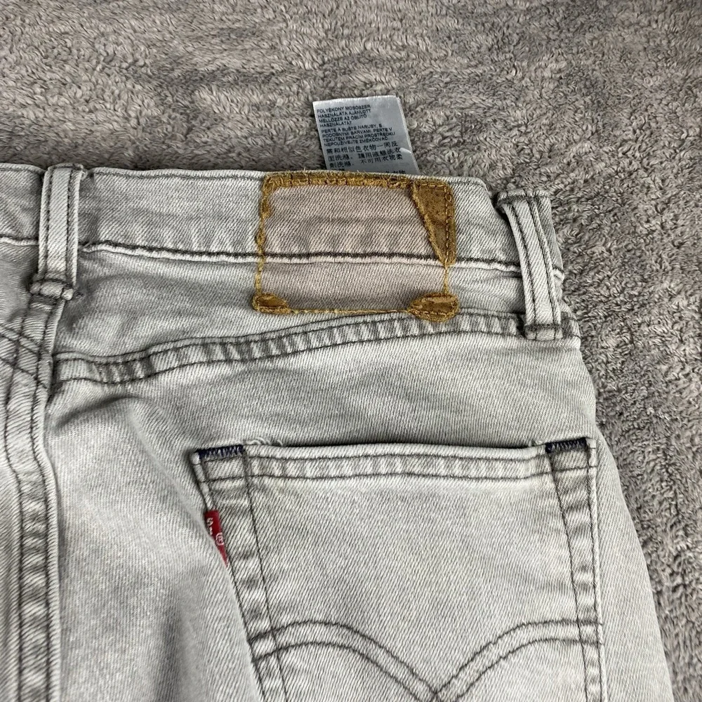 Levis 511 Slim‎ Jeans Mens 29x28 Light Gray Low Rise